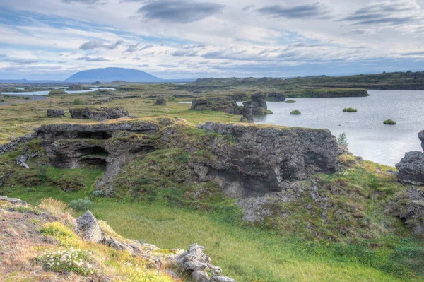 Natural Landscape Myvatn Lake Iceland — 스톡 사진