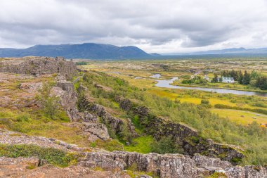 İzlanda 'daki Thingvellir Ulusal Parkı' nın manzarası