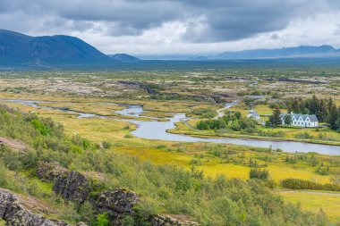 İzlanda 'daki Thingvellir Ulusal Parkı' nın manzarası