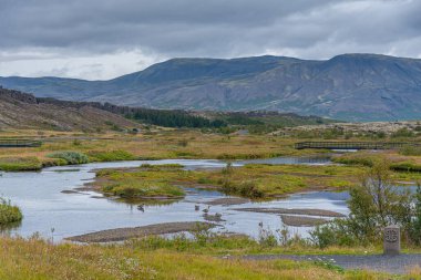 İzlanda 'daki Thingvellir Ulusal Parkı' nın manzarası
