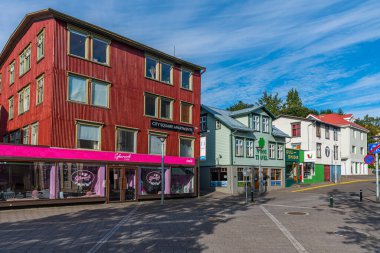 Akureyri, İzlanda, 17 Ağustos 2020: İzlanda Ticaret Merkezi