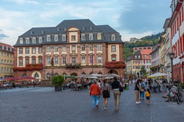 Heidelberg, Almanya, 16 Eylül 2020: Marktplatz Heidelberg, Almanya