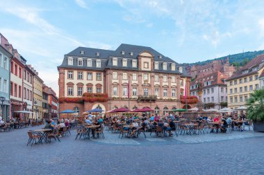 Heidelberg, Almanya, 16 Eylül 2020: Marktplatz Heidelberg, Almanya