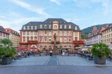 Heidelberg, Almanya, 16 Eylül 2020: Marktplatz Heidelberg, Almanya