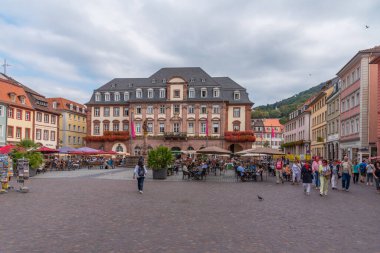 Heidelberg, Almanya, 17 Eylül 2020: Marktplatz Heidelberg, Almanya