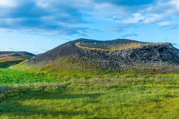 İzlanda 'daki Myvatn Gölü' nde bulunan Skutustadagigar sözde kraterleri