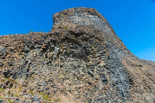 Detalle Rocas Hexagonales Basalto Hljodaklettar Islandia —  Fotos de Stock
