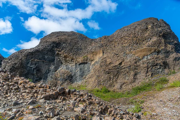 Hexagonal Basaltsten Vid Hljodaklettar Island — Stockfoto