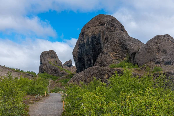 Hexagonale Basaltrotsen Bij Hljodaklettar Ijsland — Stockfoto