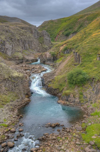 Rocce Esagonali Nel Canyon Studlagil Islanda — Foto Stock