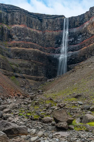 Hengifoss Waterfall Viewed Iceland — ストック写真