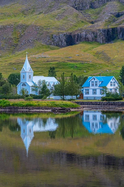 Landskap Seydisfjordur Island — Stockfoto