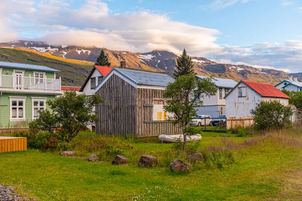 Maisons Traditionnelles Bois Seydisfjordur Islande — Photo