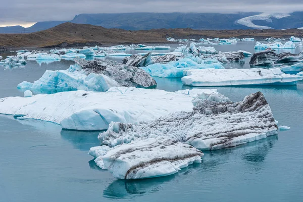 Iceberg Galleggianti Nella Laguna Jokulsarlon Islanda — Foto Stock