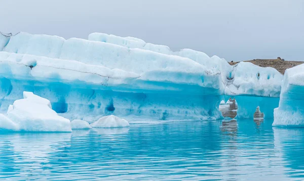Floating Icebergs Jokulsarlon Lagoon Iceland — ストック写真