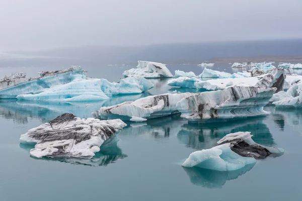 Плавающие Айсберги Лагуне Йокульсарлон Исландии — стоковое фото