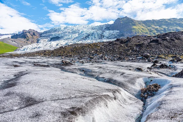 Svinafellsjkull Gletsjer Ijsland Tijdens Zonnige Dag — Stockfoto