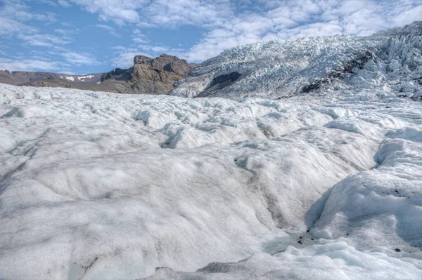 Svinafellsjkull Glacier Iceland Sunny Day — 스톡 사진