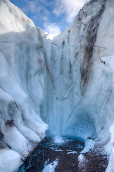 Glacier Svinafellsjkull Sur Islande Par Temps Ensoleillé — Photo