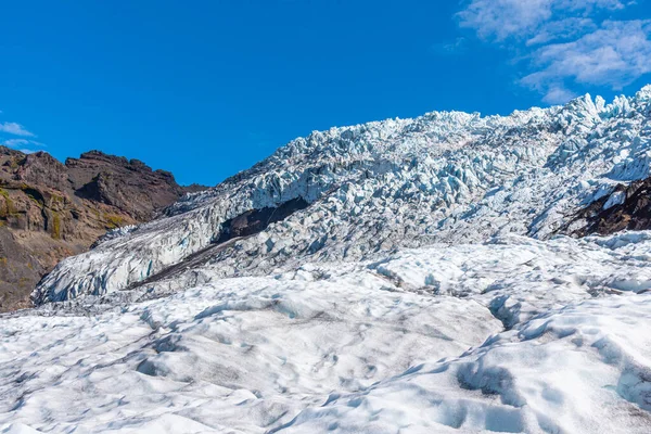Glacier Svinafellsjkull Sur Islande Par Temps Ensoleillé — Photo