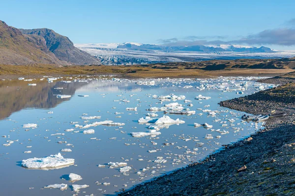 Plovoucí Ledovce Laguně Fjallsarlon Islandu — Stock fotografie