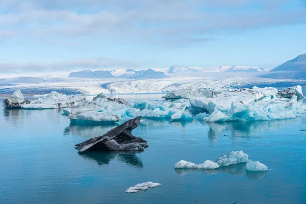 Floating Icebergs Jokulsarlon Lagoon Iceland — 스톡 사진