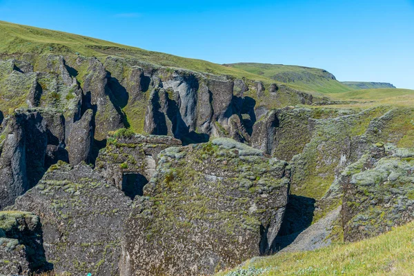 Célèbre Canyon Fjadrargljufur Situé Sur Islande — Photo
