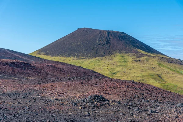 Vulcão Helgafell Situado Ilha Heimaey Islândia — Fotografia de Stock