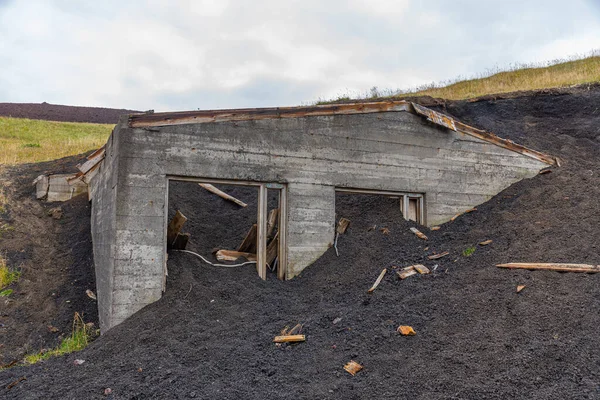 Museu Eldheimar Exibindo Uma Casa Que Foi Enterrada Por Cinzas — Fotografia de Stock