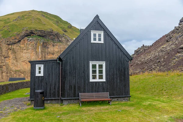 Replica Historical Buildings Skansen Heimaey Iceland — стоковое фото