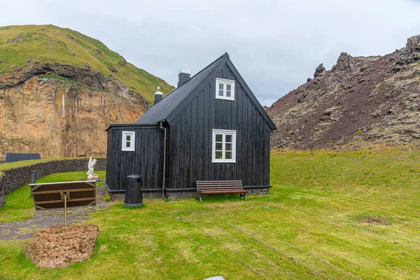 Replica Historical Buildings Skansen Heimaey Iceland — стоковое фото