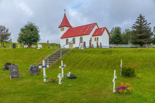 Iglesia Oddakirkja Cerca Aldea Oddi Islandia — Foto de Stock