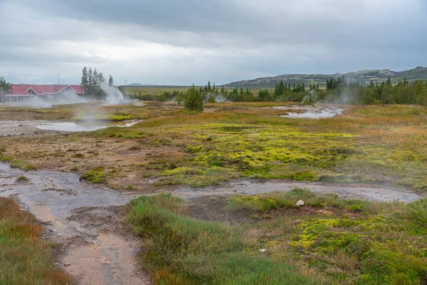 Zona Geotermica Strokkur Islanda — Foto Stock