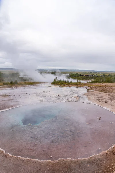 Zona Geotermica Strokkur Islanda — Foto Stock