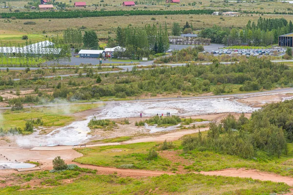 Zona Geotermica Strokkur Islanda — Foto Stock