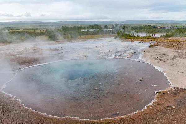 Zona Geotermica Strokkur Islanda — Foto Stock