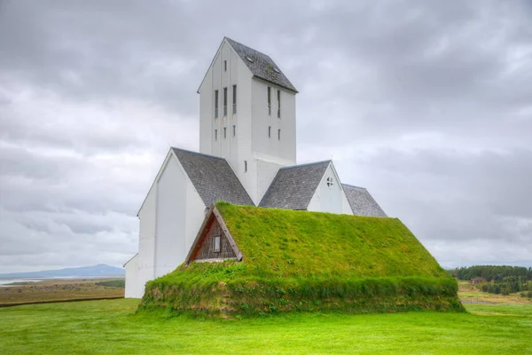 White Skalholt Cathedral Iceland — стоковое фото