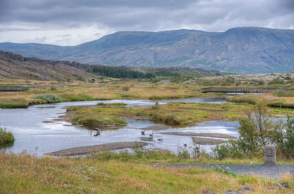 İzlanda 'daki Thingvellir Ulusal Parkı' nın manzarası