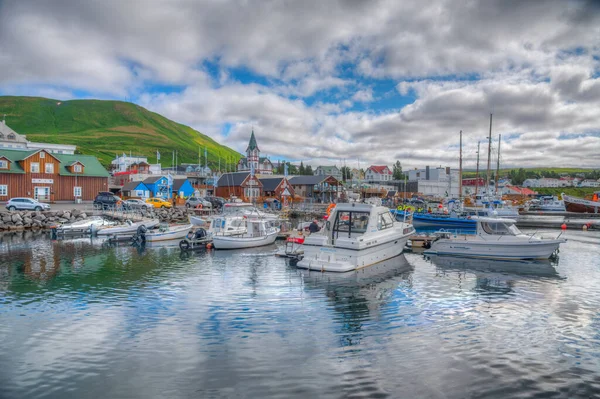 Husavik, İzlanda, 17 Ağustos 2020: Husavik, İzlanda Limanı