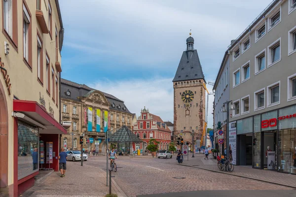 Speyer, Almanya, 16 Eylül 2020: Speyer, Almanya 'daki Postplatz Meydanı