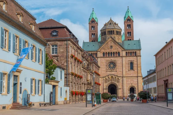 Speyer Germany September 2020 View Cathedral End Maximilianstrasse Speyer Germany — 스톡 사진