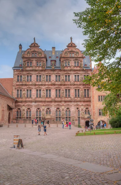 Heidelberg Germania Settembre 2020 Veduta Del Cortile Principale Del Palazzo — Foto Stock