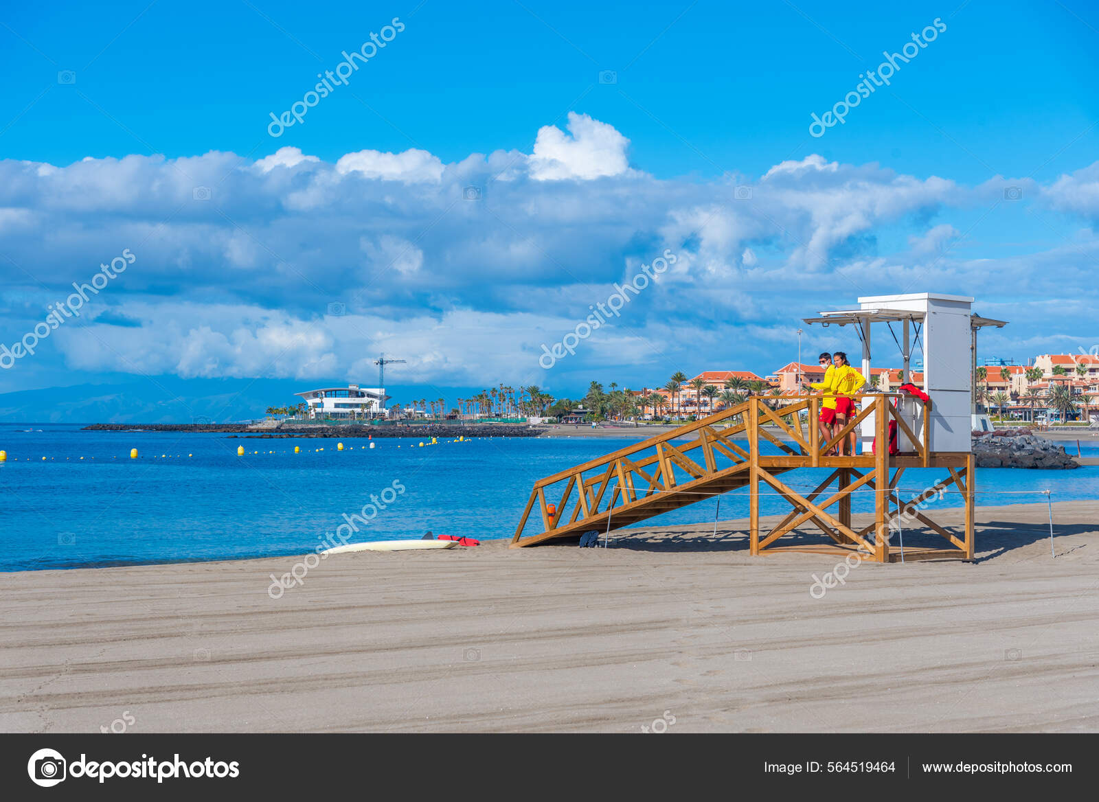 Los Cristianos Spanien Januar 2021 Playa Las Vistas Tenerife