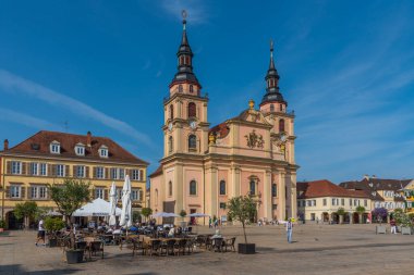 Ludwigsburg, Almanya, 19 Eylül 2020: Marktplatz Ludwigsburg, Almanya
