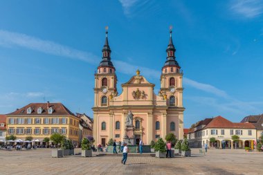 Ludwigsburg, Almanya, 20 Eylül 2020: Marktplatz Ludwigsburg, Almanya