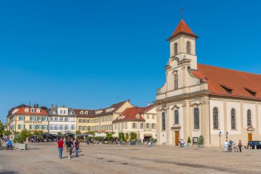 Ludwigsburg, Almanya, 20 Eylül 2020: Marktplatz Ludwigsburg, Almanya