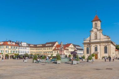 Ludwigsburg, Almanya, 20 Eylül 2020: Marktplatz Ludwigsburg, Almanya