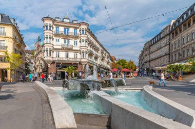 Baden Baden, 23 Eylül 2020: Almanya 'nın Baden Baden kasabasında Leopoldsplatz