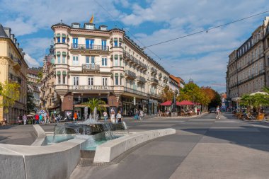 Baden Baden, 23 Eylül 2020: Almanya 'nın Baden Baden kasabasında Leopoldsplatz
