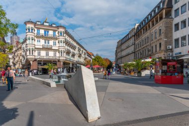 Baden Baden, 23 Eylül 2020: Almanya 'nın Baden Baden kasabasında Leopoldsplatz